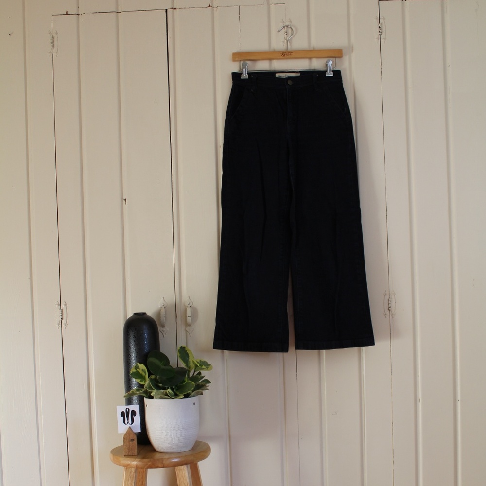 Gap Cropped Wide Leg Denim Pants